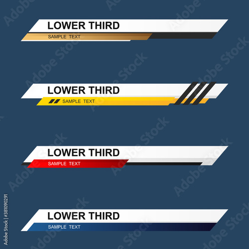 Lower third design template. Vector illustration.