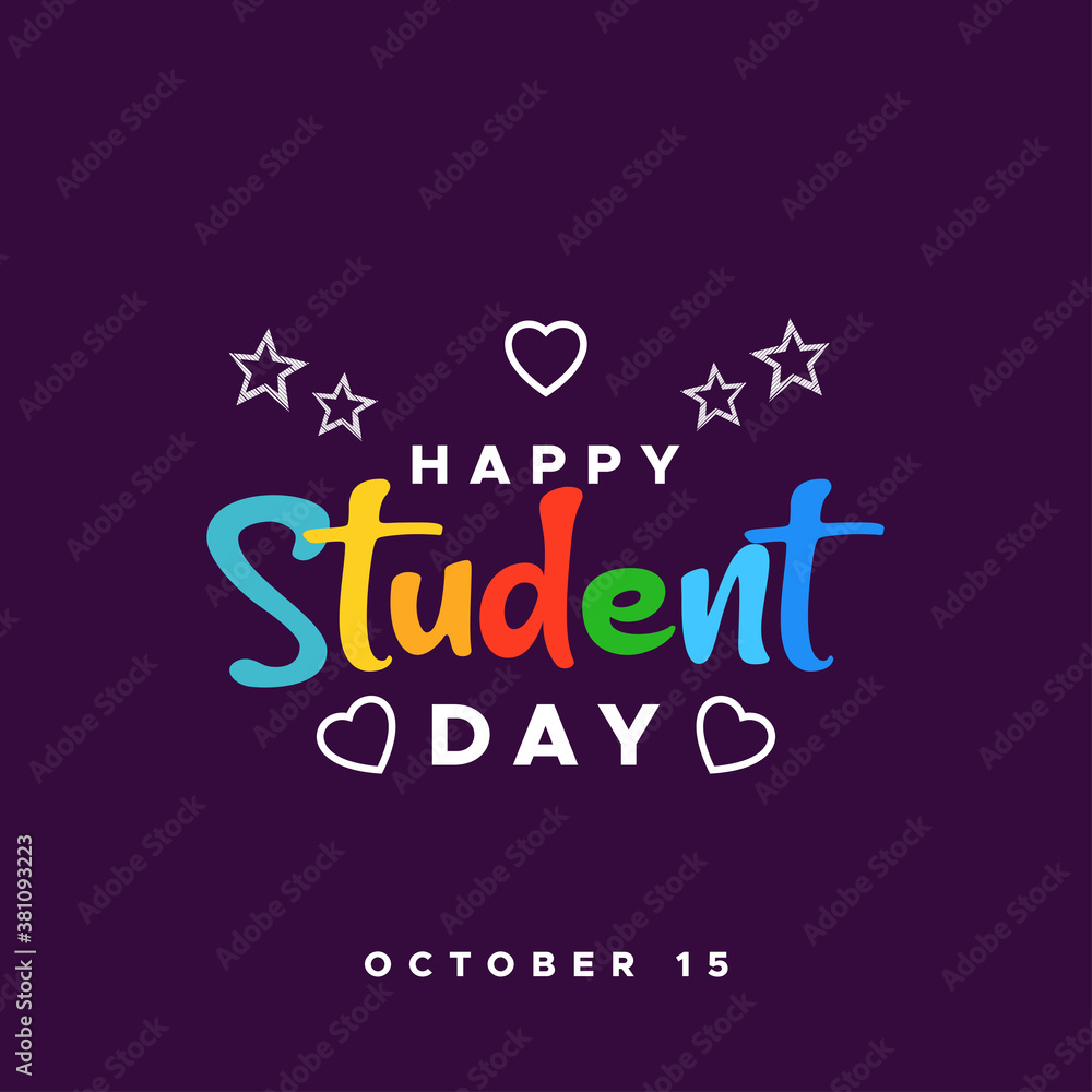 Happy Student Day Vector Design Illustration For Banner and Background
