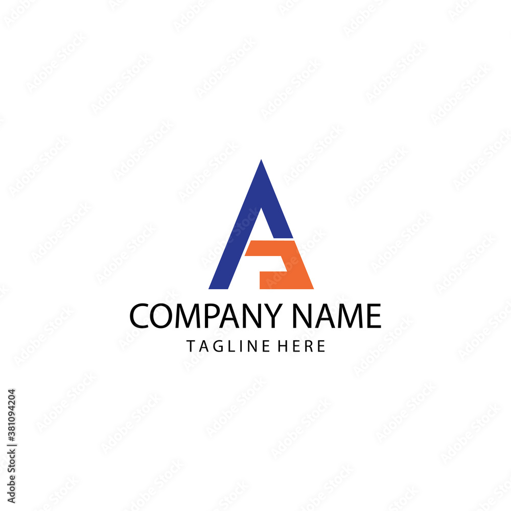 Letter A simple logo design vector illustration template Letter A simple logo design vector illustration template