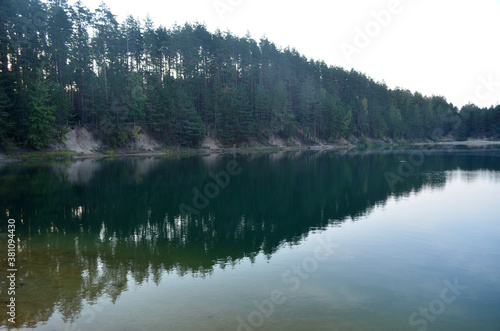 Blue Lake in the Chernigow region  Ukraine.Former quarry of quartz sand for glass production.Popular local resort at present