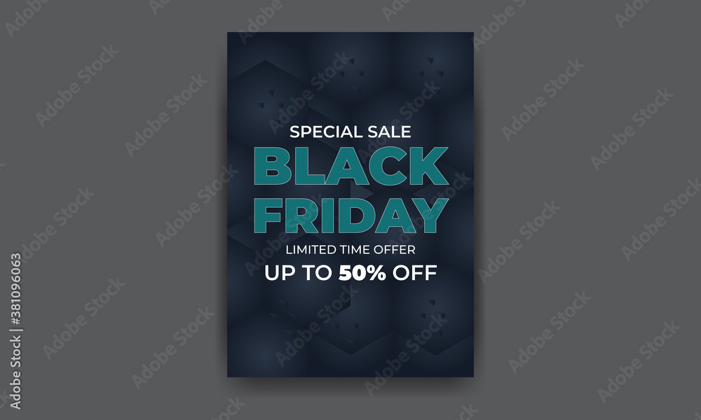 Black Friday Flyer Sale and Poster Design Template, Leaflet with A4 Size