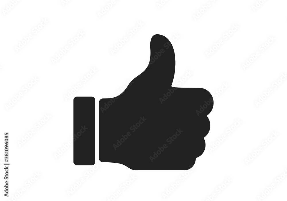approval, excellent, very good icon. thumb up symbol. web design sign - obrazy, fototapety, plakaty 