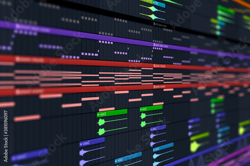 Papier peint DAW Tracks Computer Music Composition