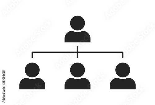 organization chart template. vertical hierarchy user team. web design sign