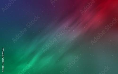 Light Green, Red vector background with galaxy stars. Modern abstract illustration with Big Dipper stars. Template for cosmic backgrounds.