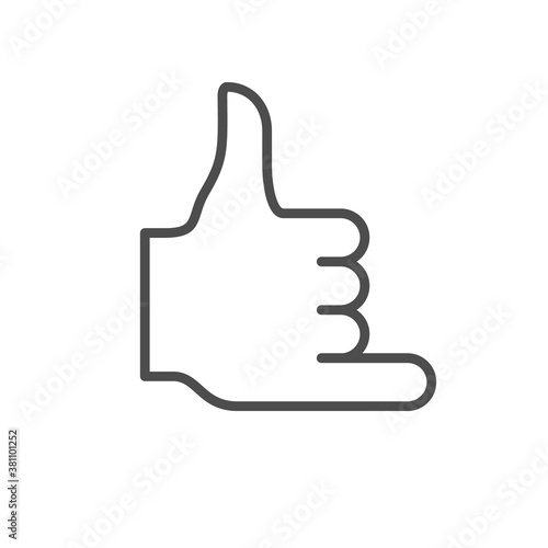 Call me line outline icon