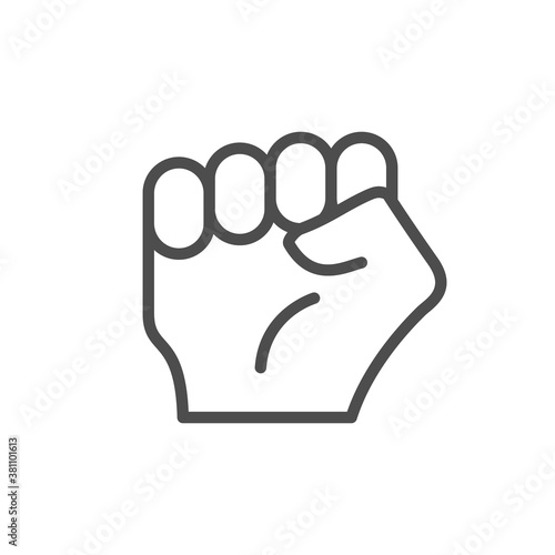 Fist or knuckle line outline icon