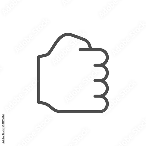 Fist or knuckle line outline icon