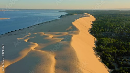 Dune of Pilat Arcachon France. This is the tallest dune in Europe. It attracts more than 1 million tourists a year photo