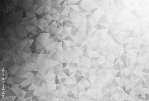 Light Gray vector triangle mosaic texture.