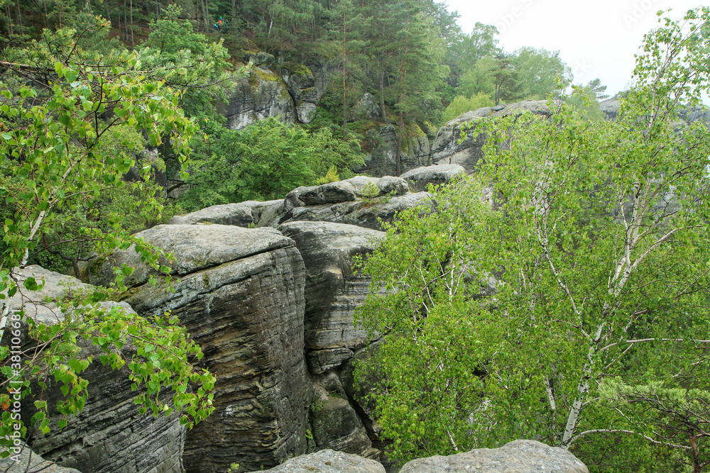 The picture from the natural area with rocks called 