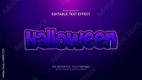 halloween text effect, editable cartoon font style effect.