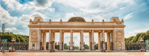 Main entrance gate of the Gorky Park, Moscow, Russia