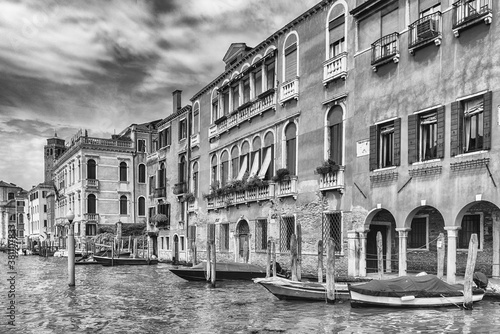 Scenic architecture along the Grand Canal in Venice, Italy