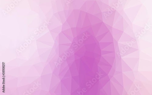Light Purple vector shining triangular pattern. Creative illustration in halftone style with gradient. The best triangular design for your business.