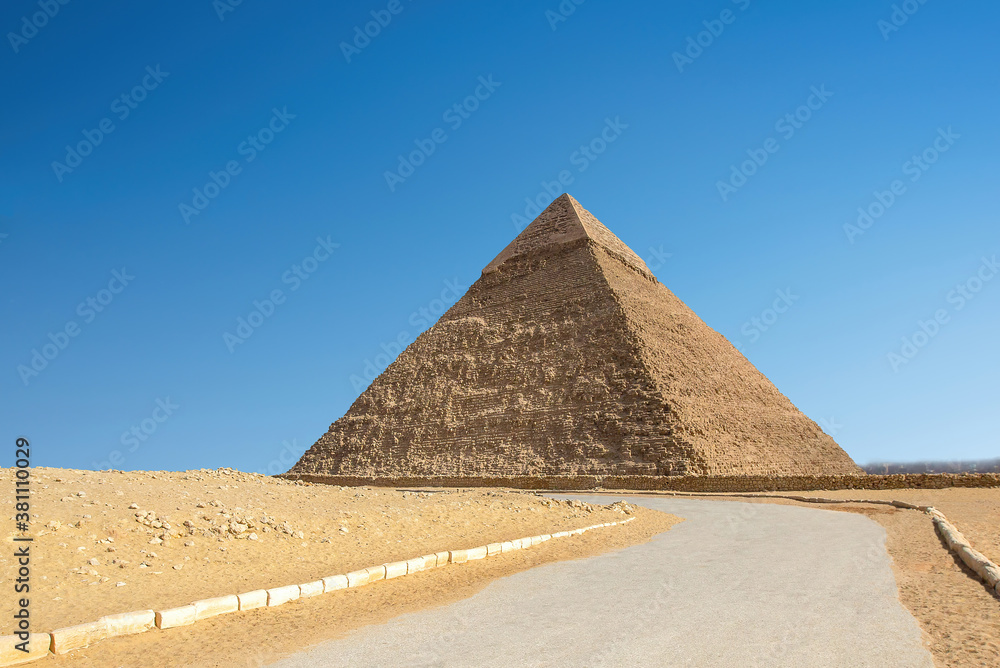 The Pyramid of Chephren, Giza, Cairo, Egypt.

