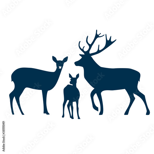 Deer vector illustration.