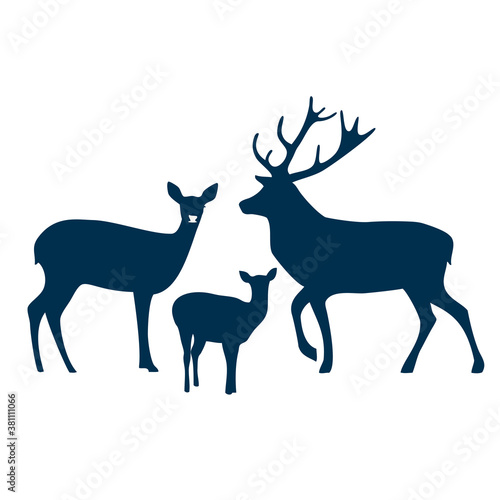 Deer vector illustration.
