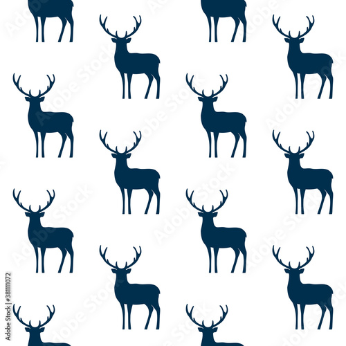 Deer seamless pattern. illustration background.