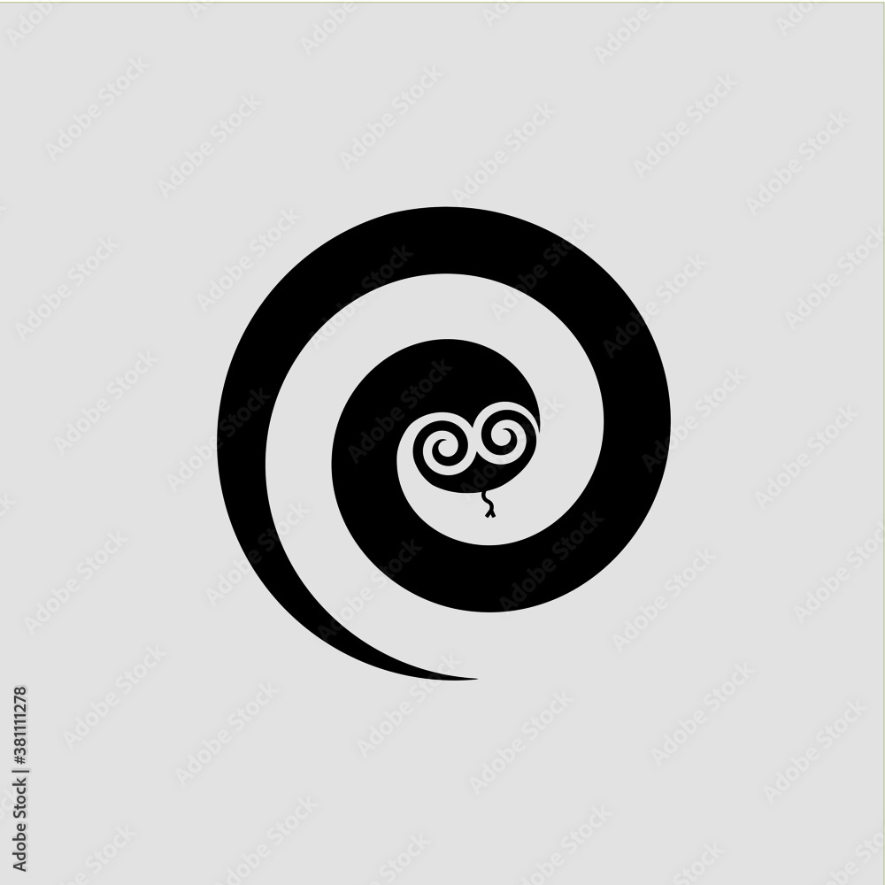 spiral snake icon logo vector design spiral snake icon logo vector design