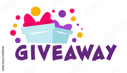 Giveaway presents for followers and subscribers in social media