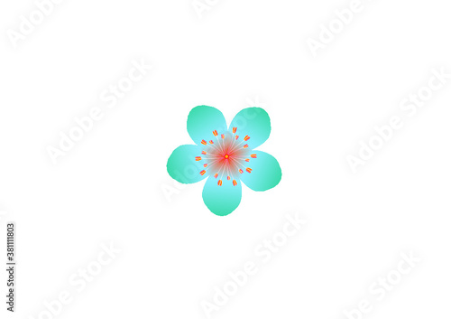 esempio di fiore blu fantasy per logo locandina placemate decorazione inusuale