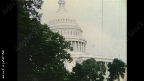 US / Washington - 1963: Capitol Building Part3	Amateur film clip from the 1960's. 
