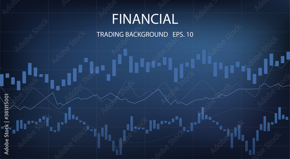 Financial trade concept. Stock market and exchange. Candle stick graph chart. Vector illustration Financial trade concept. Stock market and exchange. Candle stick graph chart. Vector illustration