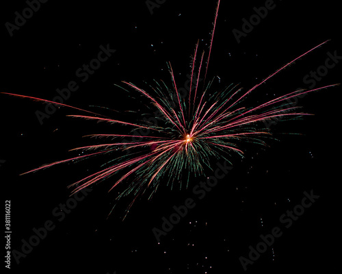 fireworks in the night sky