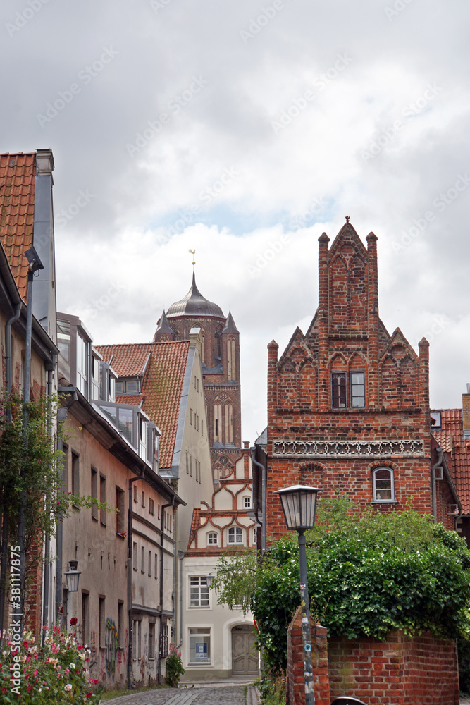 Fototapeta premium Wulflamhaus - mittelalterliches Giebelhaus