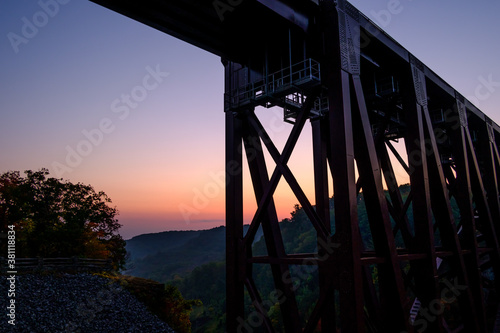 Railroad trestle at the Letchworth State Park gorge.