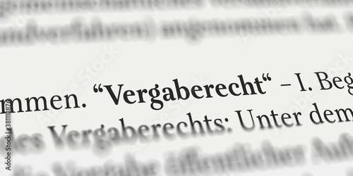Das Wort Vergaberecht im Buch