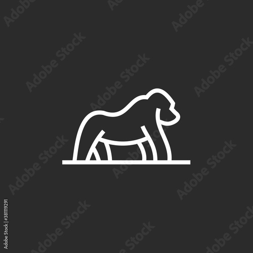 gorilla building logo. gorilla icon