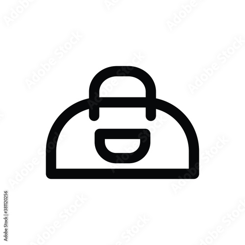 duffle bag (Travel) icon outline vector. isolated on white background