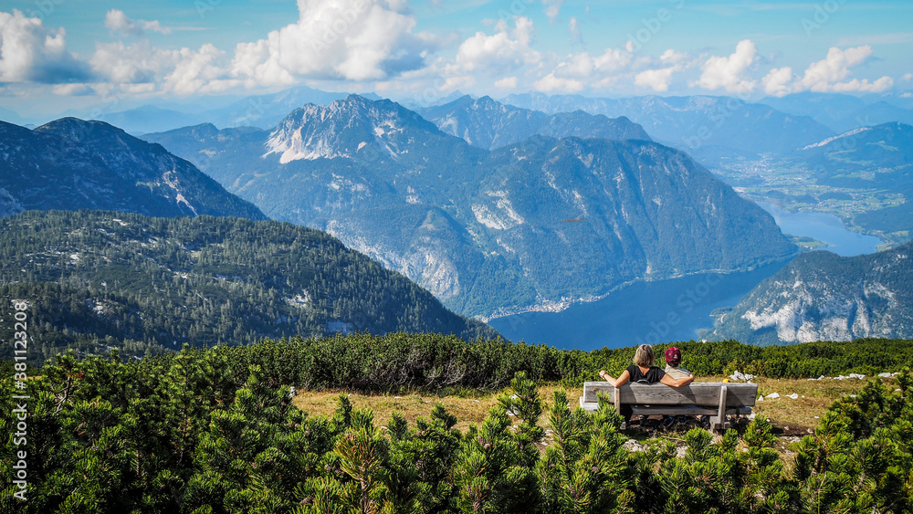 Obraz premium Salzkammergut is an Austrian region of lakes and Alpine ranges near Salzburg.