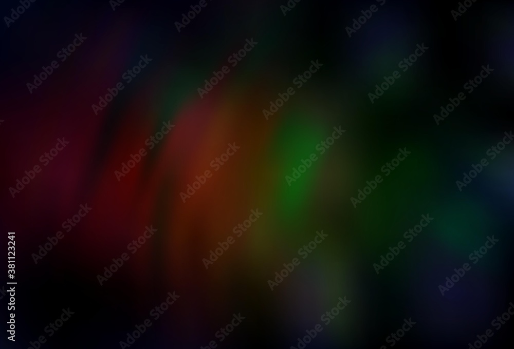 Dark Green, Red vector glossy abstract backdrop.