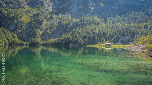 Obraz na plátně Salzkammergut is an Austrian region of lakes and Alpine ranges near Salzburg