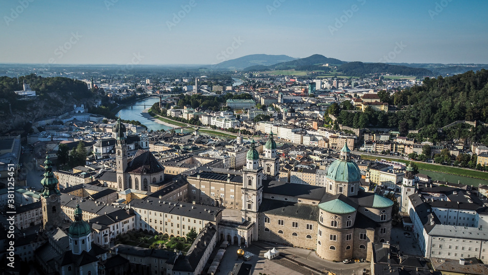 Salzburg is an Austrian city on the border of Germany, with views of the Eastern Alps.