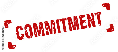 commitment stamp. square grunge sign isolated on white background