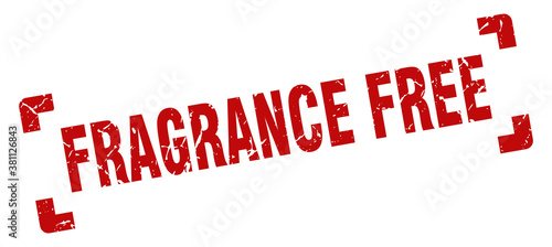 fragrance free stamp. square grunge sign isolated on white background