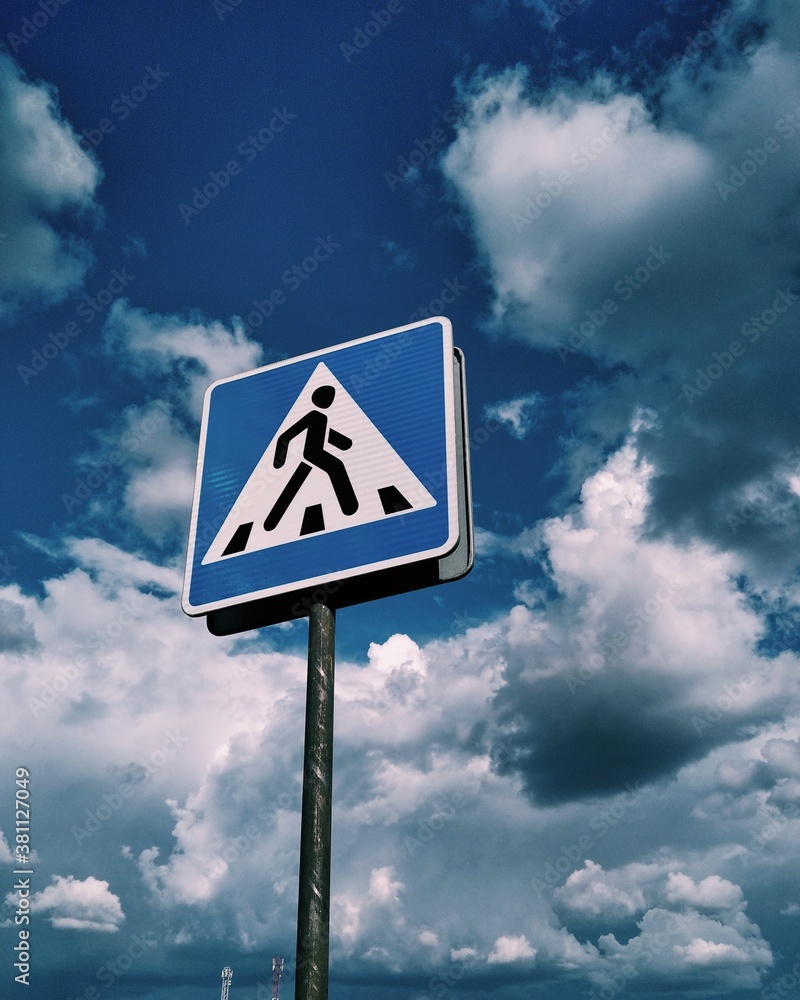 sign on blue sky
