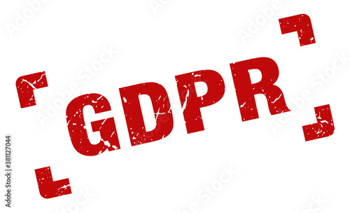 gdpr stamp. square grunge sign isolated on white background