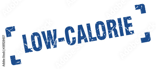 low-calorie stamp. square grunge sign isolated on white background
