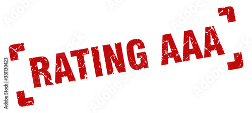 rating aaa stamp. square grunge sign isolated on white background