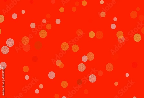 Light Orange vector background with beautiful snowflakes.