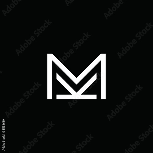 M logo vector MK icon illustrations