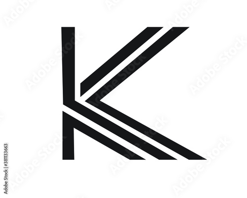 k creative initial logo letters and logo designs