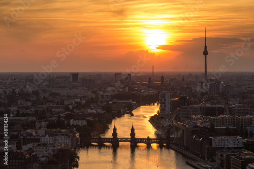 Photography Aussicht auf Berlin im Sonnenuntergang