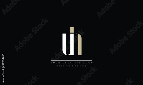 uh hu u h Letter Logo Design with Creative Modern Trendy Typography