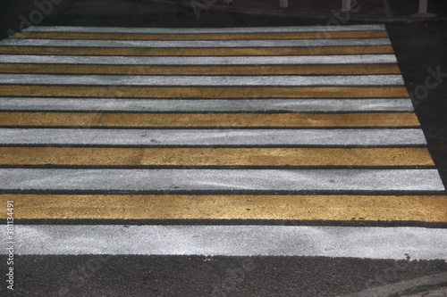 crossing sign at night city